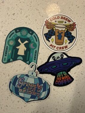 Dutch Bros Sticker Set - Teal, Blue, Purple, Green